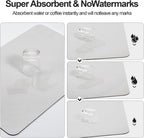 Dish Drying Mat for Kitchen Counter | Coffee Bar Mat for Countertops | Heat Resistant Drainer Mat with Non-slip Rubber Backed | Hide Stain Kitchen Absorbent Draining Mat | Light Grey 18"x24"