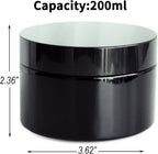 Black Glass Smell Proof Storage Jar 200ml Wide Mouth Airtight UV Protection Container for Spice Coffee