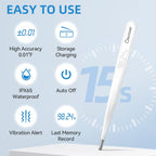 Berrcom Rechargeable Digital Thermometer for Adults and Kids, Medical-Grade Accurate Thermometers with LED Display, Fever Alarm, Fast Reading, Portable