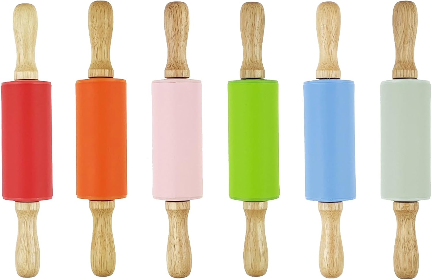 12 Pack Mini Small Rolling Pin for Kids, 9 Inch Kids Rolling Pin Wooden Handle