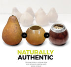 BALIBETOV Yerba Mate Gourd Set (Original Natural Handmade Yerba Mate Cup Argentina) - Includes Mate Tea Cup, Bombilla (Mate Straw) and Clean Brush - Classic Mate Cup and Bombilla (Dark Brown)