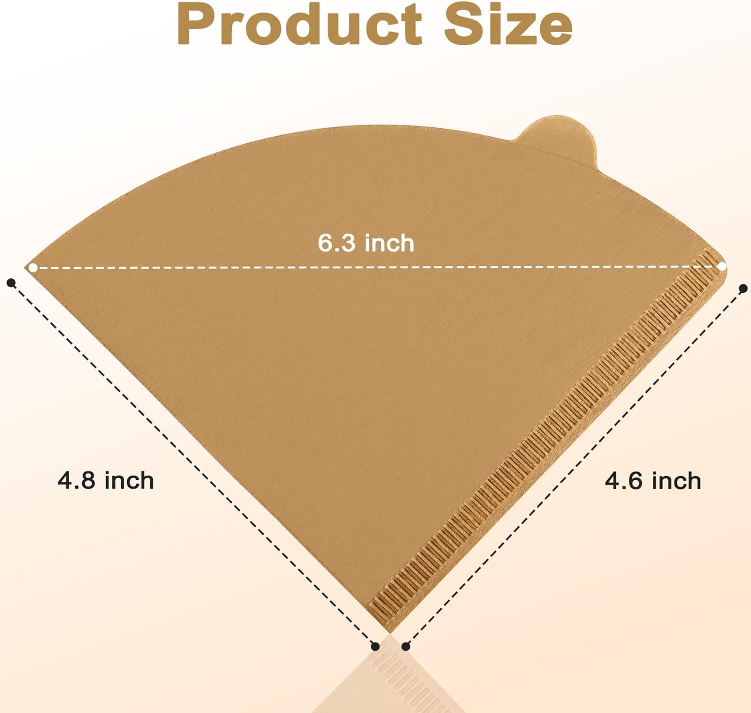 V60 Coffee Filters, Cone Coffee Filters #2, Natural Unbleached Pour Over Coffee Filter Compatible with V60 Dripper and Coffee Maker, 1-4 Cup (Size 02, 100Count)