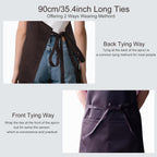 Kitchen Bib Apron for Women Men with Pockets Chef Art Aprons for Cooking Painting Pottery Ceramics