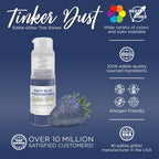 Bakell - Navy Blue Tinker Dust (4g, 1x Mini Spray Pump) Edible Glitter for Food, Desserts, and Beverages!
