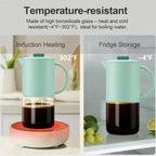 Delove Cold Brew Coffee Maker with Auto Spout – Shatterproof Plastic Shell, Wide Mouth Design – 62 oz (1.9 Quart) Iced Tea Glass Carafe with Removable Removable Mesh Filter (1, Light blue)