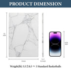 Koville Italian Natural Marble Cutting Board for Kitchen Pastry Bread Macaron Display, 12" x 8" Real Stone Slab Marble Cheese Board for Counter, Bathroom Perfume Tray Candle Plate (Arabescato)