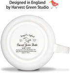 Mom Mugs for Daily Coffee and Tea, Premium 20 oz Bone China Coffee Tea Hug Mug, Perfect Holiday, Birthday, and Mother's Day Gift for Moms, Designed in England by Harvest Green Studio