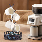 Simcat Mug Holder, Coffee Mugs/Tea Cup Storage Rack Stand, Countertop Mug Tree,Upgraded Stable Mug Stand for Kitchen Counter Cabinet Cafe Black Brow