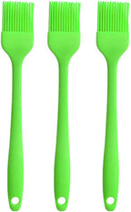 Silicone brush, Oil Brush for BBQ Kitchen Cooking Baking and Grilling (3 PCS,green)