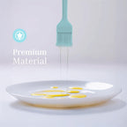 Silicone Pastry Brush Set – 2-Piece Set of Basting Brushes for Cuisine and BBQ – Kitchen Tools and Accessories with Comfortable Handles, Heat-Resistant Utensils for Cooking & Baking – Pastel Blue