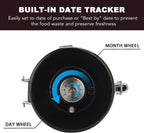 ShanSon Coffee Canister Airtight Coffee Container Stainless Steel Coffee Bean Storage Container with Scoop and See Through Window Coffee Canister for Beans Grounds Sugar Flour Tea Cereal,16OZ, Black