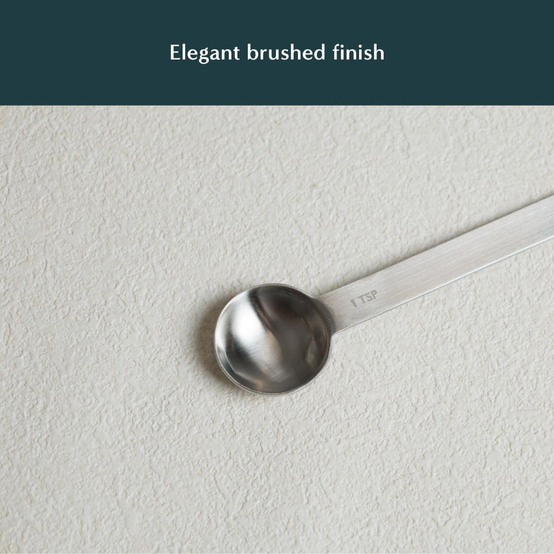 Naoki Matcha Stainless Steel Measuring Spoon/Scoop Matcha Set - 2g (1 teaspoon) and 6g (1 table spoon) Serving Of Matcha Powder