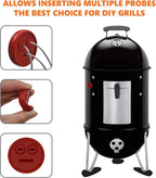 4 Pack Thermometer Meat Probe Red Grommet for Grills, Compatible with Weber 85037 Smokey Mountain Cookers Accessories, and Other Smoer DIY Thermometer Sensor Port