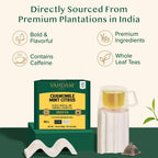 VAHDAM, Chamomile Mint Citrus Green Tea Bags (100 Count) Low Caffeine, Non GMO, Gluten Free | Sweet & Floral | Resealable Ziplock Pouch | Chamomile Tea Bags