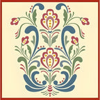 Rosemaling Pattern 18 Stencil Template 8.2" x 9.7" for Painting, Furniture & Folk Art – Reusable Mylar Stencil for DIY Crafts, Walls & Decor Projects – The Artful Stencil