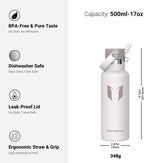 Super Sparrow Insulated Water Bottle - 17 Oz / 25 Oz / 32 Oz - Standard Mouth FlipFlow Flask - BPA Free, Leak Proof Drink Bottle- Ergonomic Straw Water Bottles for Work, Gym, Travel, Sports