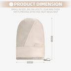 Mini Oven Mitts, Kitchen Oven Gloves Kitchen Mittens 500 Degrees Heat Resistant Baking Gloves, Non-Slip Silicone Surface with Hanging Loops Hot Gloves for Cooking, Baking, BBQ 1 Pair-Khaki