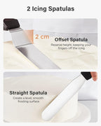 Kootek 144PCs Cake Pan Set, Cake Decorating Kit with 3 Nonstick Round Springform Pans (4, 7, 9 inch), Piping Bags and Tips, Cake Leveler, Other Cheesecake Pan Tools Baking Supplies Gifts & eBook