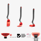 Dreamfarm Brizzle 3-In-1 Flexible Silicone Sit-Up Basting, Drizzle, Scooping Brush with In-Built Sauce Resevoir - Red