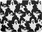 Halloween Bat Ghosts Dish Drying Mat for Kitchen Counter,Halloween Spooky Ghost Black and White Drying Mat 18 x 24 Inch Microfiber Dish Drying Pad Dish Rack Pad Drainer Mat for Coffee Bar