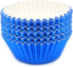 Standard Blue Foil Cupcake Liners Muffin Baking Cups for Party and More, 100-Count