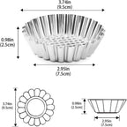 20 Packs Cupcake Mold, 3.8inch Stainless Steel Mini Pie Tartlet Cupcake Cake Muffin Mold Tin Pan Baking Tool