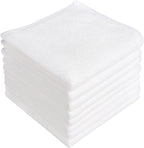 AIDEA Microfiber Cleaning Cloth White, 8PK, Absorbent Lint Free Rags, Scratch Free, Streak Free Microfiber Towels, Dish Towels White, 11.5in.x11.5in.