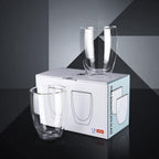 Glass Coffee Mugs Set of 2, Double Walled Clear Coffee Cups 12oz, Clear Latte Espresso Mugs for Milk Juice, Clear Glass Cappuccino Cup Glassware Gift for Christmas Birthday