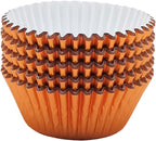 Standard Orange Foil Cupcake Liners Muffin Baking Cups for Party and More, 100-Count