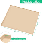 TRZZ Silicone Waterproof Under Sink Mat 28" x 19", Drip Tray and Cabinet Liner for Kitchen and Bathroom, Prevents Water Damage and Organizes Cabinets (Beige)