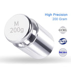 QP Calibration Weights, 200 Gram OIML Class M1 High Precision Scale Weights, Stainless Steel Gram Weights, Chrome Finish, Scale Calibration Weights for Digital Scale, Kitchen Scale, Pocket Scale