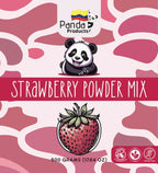 Panda Products Strawberry Powder – 17.64 oz | Premium Flavored Powder for Bubble Tea, Smoothies, Slushes, Milkshakes & Desserts