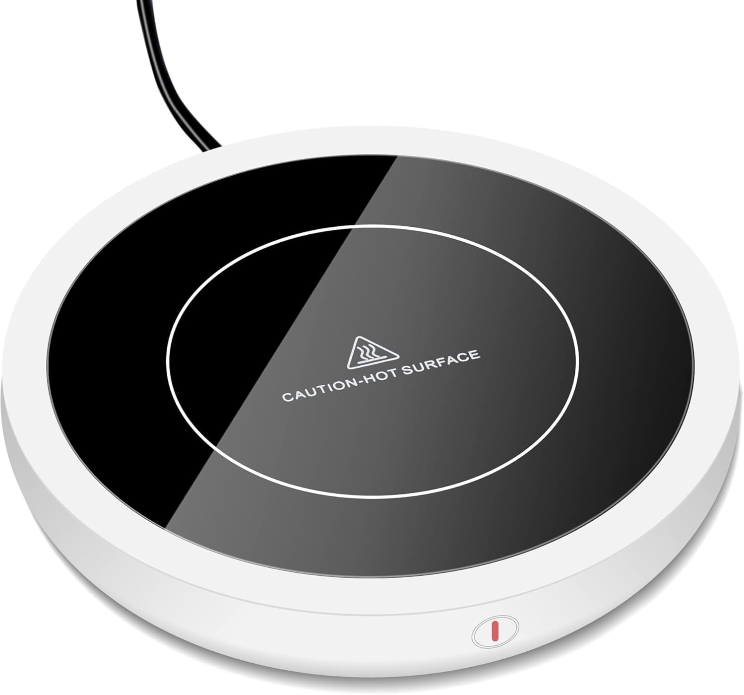 Coffee Mug Warmer for Desk 4H Auto Shut Off, Smart Coffee Cup Warmer with 3 Temperature Setting, Electric Mug Warmer Plate for Coffee, Milk, Tea (White)