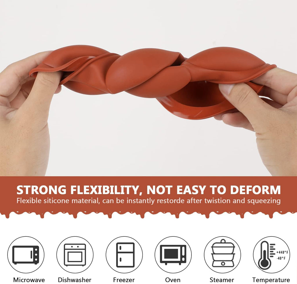 4Pack 6-Cavity Semi Sphere Silicone Mold, Baking Mold for Making Hot Chocolate Bomb, Cake, Jelly, Dome Mousse ((2Pcs Purple + 2Pcs Red))