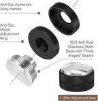 Flexzion Espresso Distribution Tool 51mm Coffee Leveler, Adjustable Depth and Universally Compatible Espresso Leveler for 51mm Portafilters and Espresso Machines