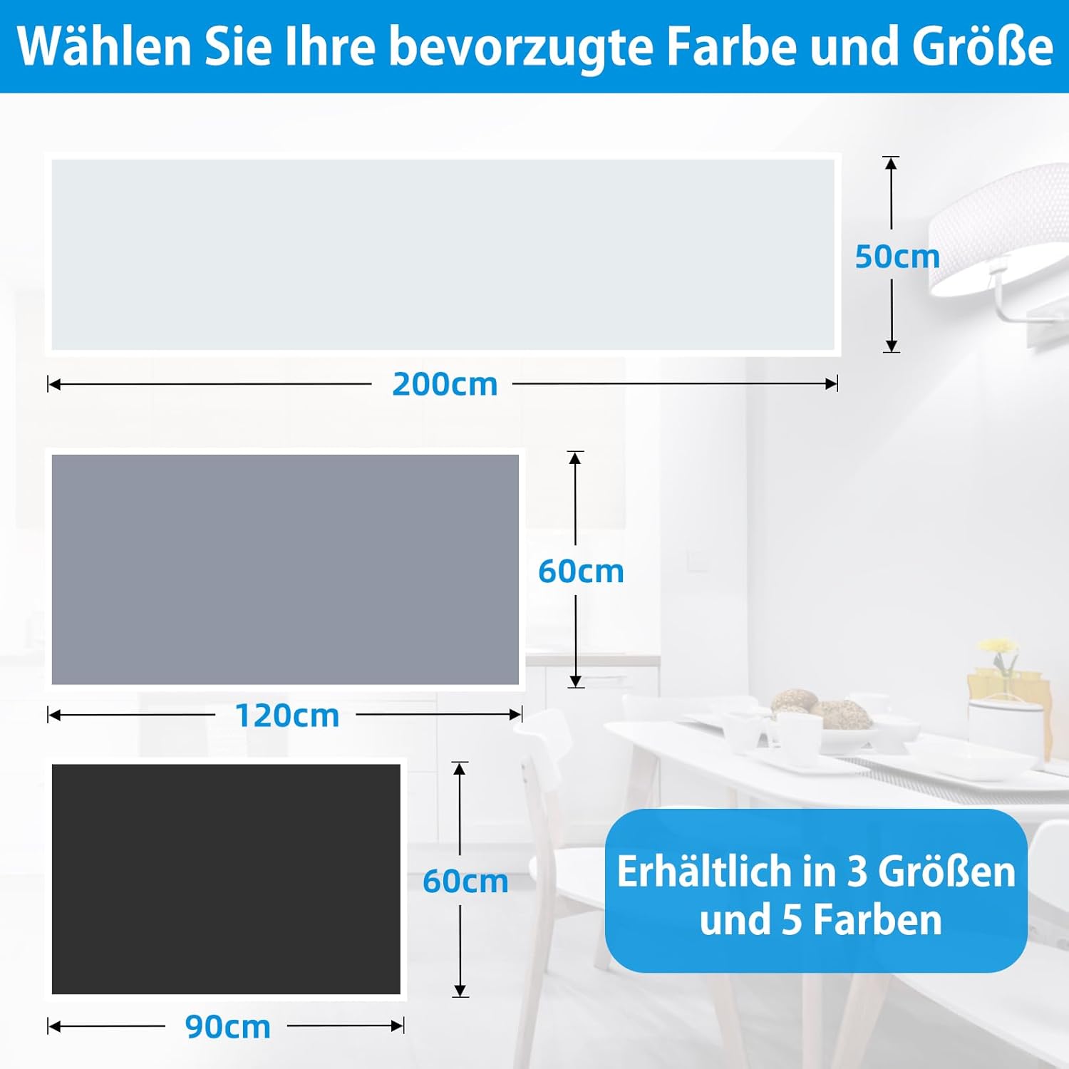 AECHY Extra Large Silicone Mat 35.3"x23.5"x0.08", Multipurpose Silicone Mat Thick Heat Resistant Mat Shipped Rolled Up Kitchen Counter Mat Waterproof Nonslip Mats for Kitchen Counter Blue