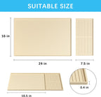 Golener Silicone Coffee Mat Set - 24" x 16" Coffee Bar Mat for Countertop, Kitchen Station Pad Accessories Fit Under Cafe Maker Espresso Machine, Dish Drying Mat, Heat Resistant Kitchen Pad, Beige