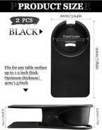 2PCS Drinking Cup Holder Clips, Kalolary Table Edge Cup Holder Clip Water Coffee Mug Holder Clip Desk Bottle Cup Stand Clip with Groove for Home & Office & Schoo (Black New)