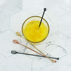 Coffee Stir Sticks,BURLIHOME Specialty Spoons Stainless Steel Spherical Mixing Spoon Solid/Hollow Swizzle Sticks For Drink/Cocktail/coffee,Home Bar Party Supply,Black-4 Pieces.