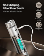 Maestri House Rechargeable Milk Frother with Stepless Speed Control, LunaFro Max Handheld Electric Foam Maker Waterproof Drink Mixer Foamer with Stand & Detachable Whisks for Lattes, Cappuccino