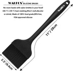 WALFOS Extra Large Silicone Basting Pastry Brush, 2.5 inch Wide Bristle Butter Oil Brush, Prefect for BBQ Grill Baking Kitchen Cooking-Pieces Design, BPA Free and Dishwasher safe