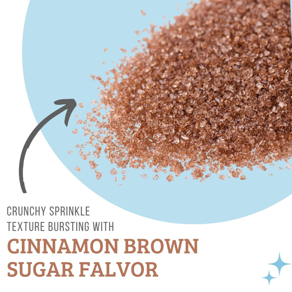 Sweets Indeed Cinnamon Brown Sugar Topping – 5.11 oz Jar | Holiday Baking & Drink Garnish | Edible Sugar for Cookies, Cupcakes, Cocoa, Coffee, Cocktails & Desserts
