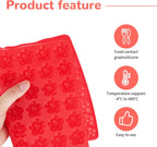 1 Pcs 70 Cavities Flower Chocolate Silicone Mold, Small Plum Blossom Shaped Molds for Candy, Gummy, Cookie, Edible Flowers Cake Decorating with Scraper