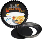 Tart Flan Pie Pan Nonstick Heavy Duty 10 Inch Quiche Cheese Molds With Removable Loose Bottom Fluted