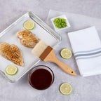 Restaurantware Pastry Tek 3 Inch Wide Buttering Brush 1 Boar Bristle Pastry Brush - Hardwood Handle Built-In Hanging Hole Wood Basting Brush Sturdy Ferrule For Glazing And Basting