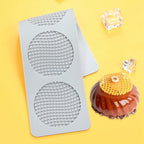 TUKE Honeycomb Lace DIY Cake Decor Silicone Mold Beehive Candy Biscuit Ice Baking Mould Round Chocolate Making Tools (F_ Honeycomb)