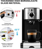 LUXU Glass Coffee Mugs(Set of 2)-17 oz,Clear Beer Mugs,Glass Tea Cups with Comfortable Handle,Lead-free Drinking Glasses,Perfect for Latte,Espresso,Juice,Water,Milk or Hot and Cold Beverage