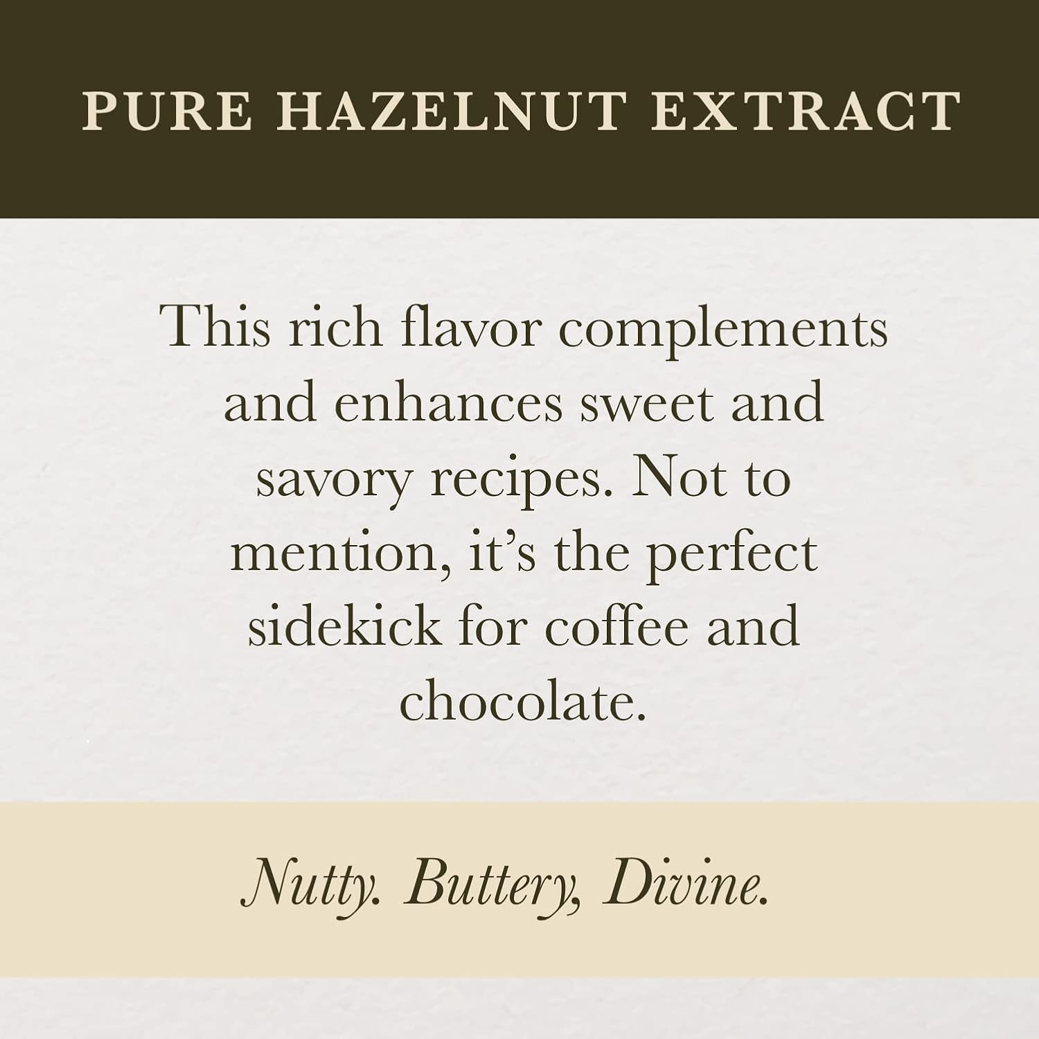 Cook's, Pure Hazelnut Flavor, Perfect for Baking and Cooking, Certified Kosher, Gluten Free, Allergen Free, Vegan, 4 oz