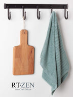 RTZEN Wall Mount Hook Set - Wrought Iron Decorative Rustic Metal Coat Hooks for Hanging - Handcrafted Classic Farmhouse Wall Mounted Black Hooks for Towel Robe or Hat Hanging - 5 Hook Rack