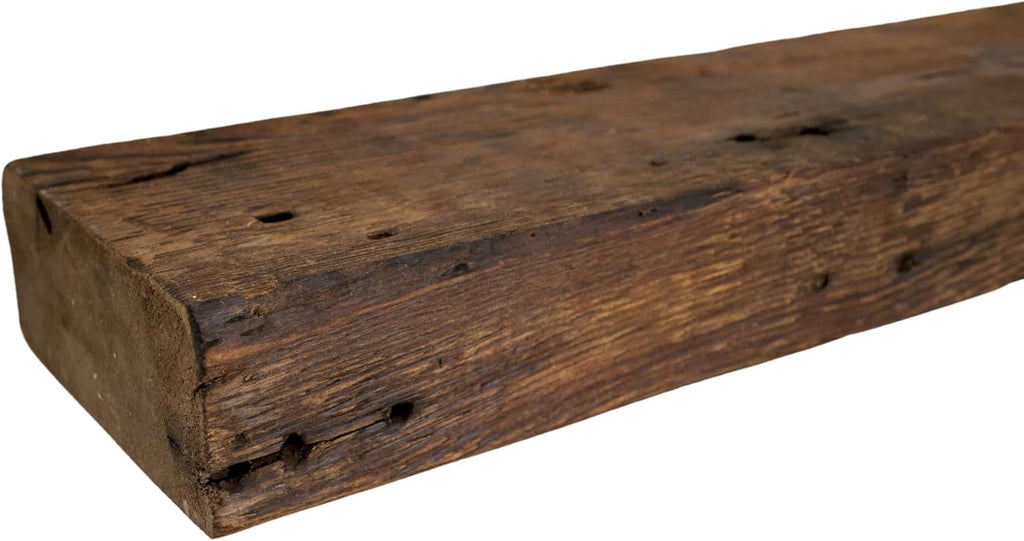 Modern Timber Craft Reclaimed Wood Floating Wall Shelf | Solid Rustic American Barnwood, Floating Shelf Brackets | 2.75" Thickness | 12" L x 7" D, Rustic Original - Oiled, 3 Pack